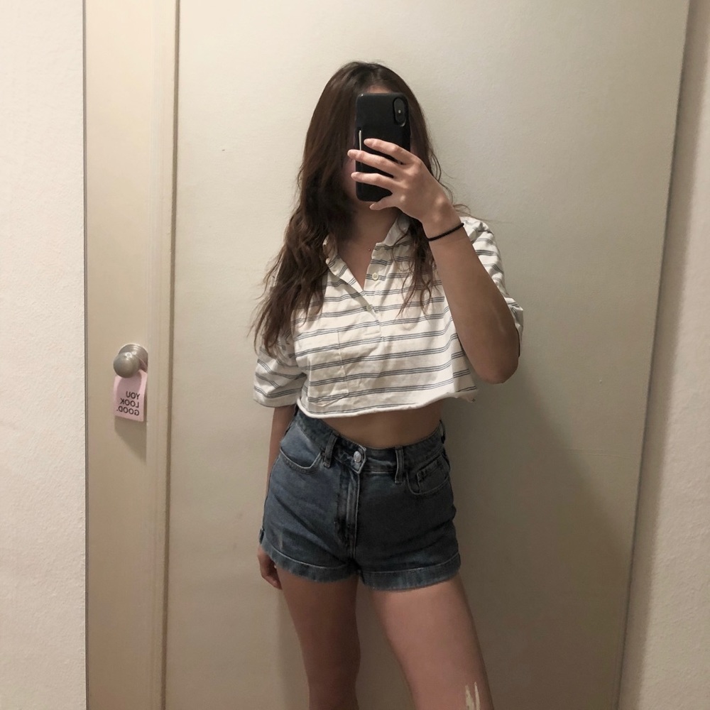 White crop top
